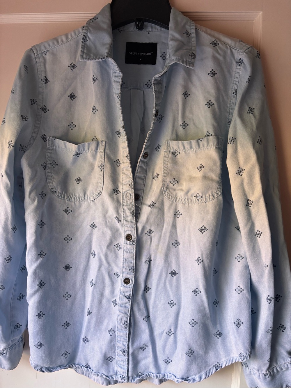 Velvet Heart Denim Shirt M